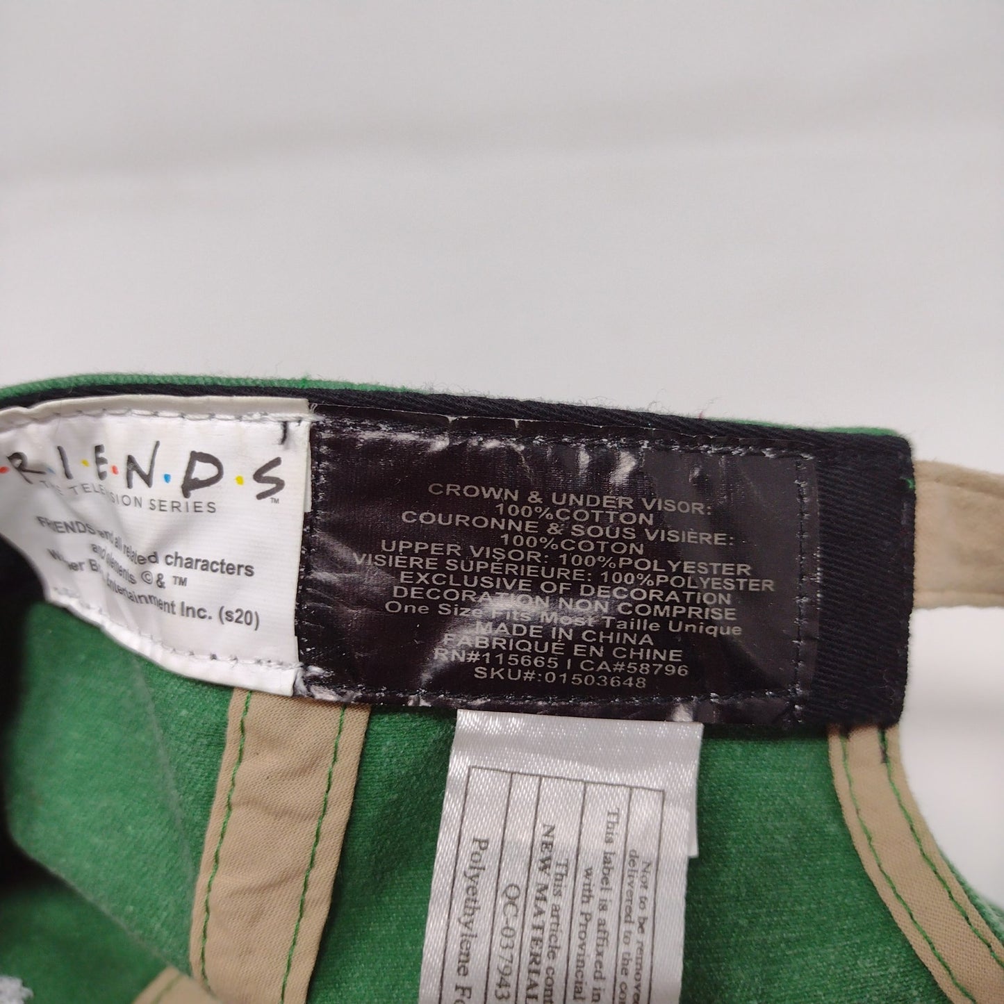 F.R.I.E.N.D.S. Central Perk Slideback Hat Embroidered Logo Green Tan Coffee