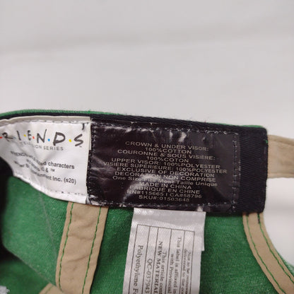 F.R.I.E.N.D.S. Central Perk Slideback Hat Embroidered Logo Green Tan Coffee