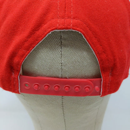 New Era Men's Snapback Hat Red Blue Size M/L Embroidered Logo Made USA