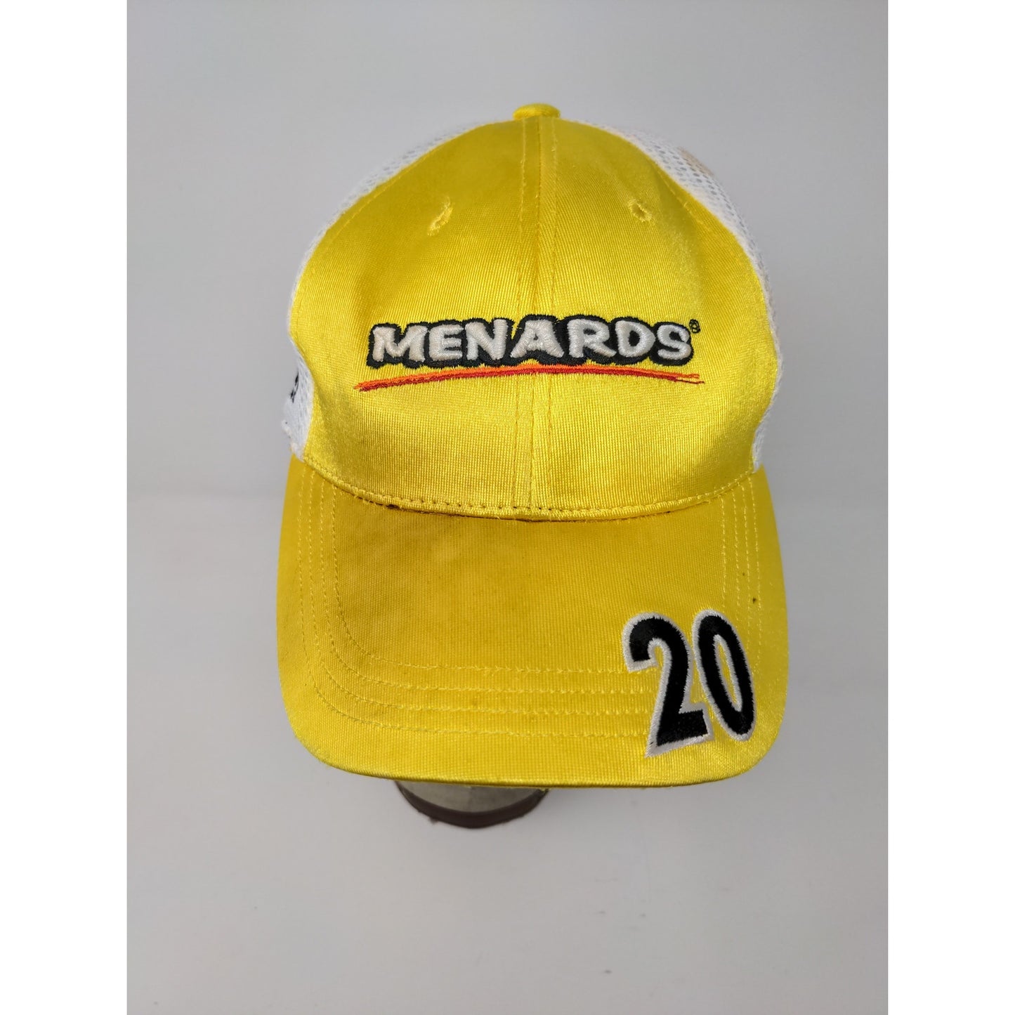 Menards Indy Car Series Vision Racing Hat #20 One Fit Yellow White Meshback