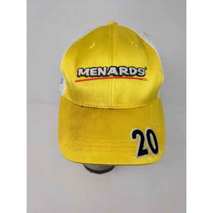 Menards Indy Car Series Vision Racing Hat #20 One Fit Yellow White Meshback