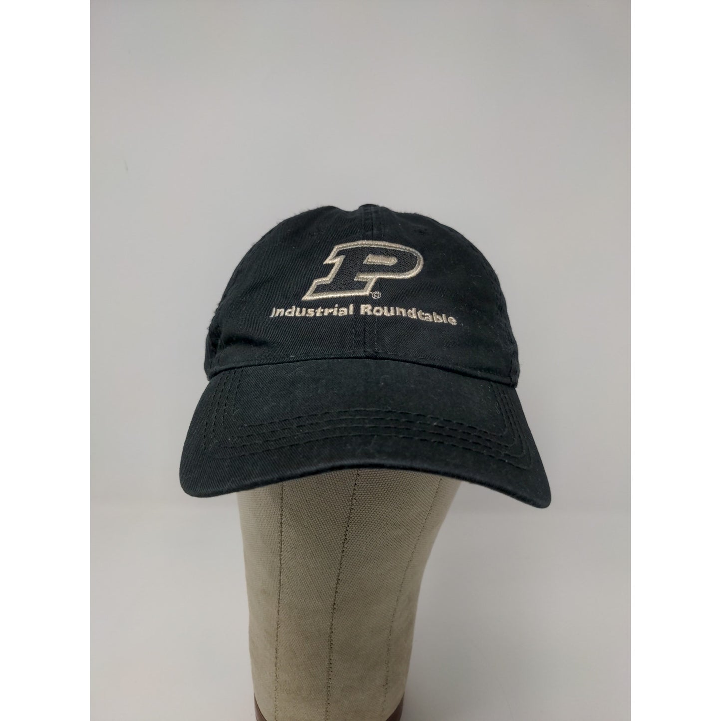 Purdue Slideback Hat Embroidered Logo Black Industrial Roundtable