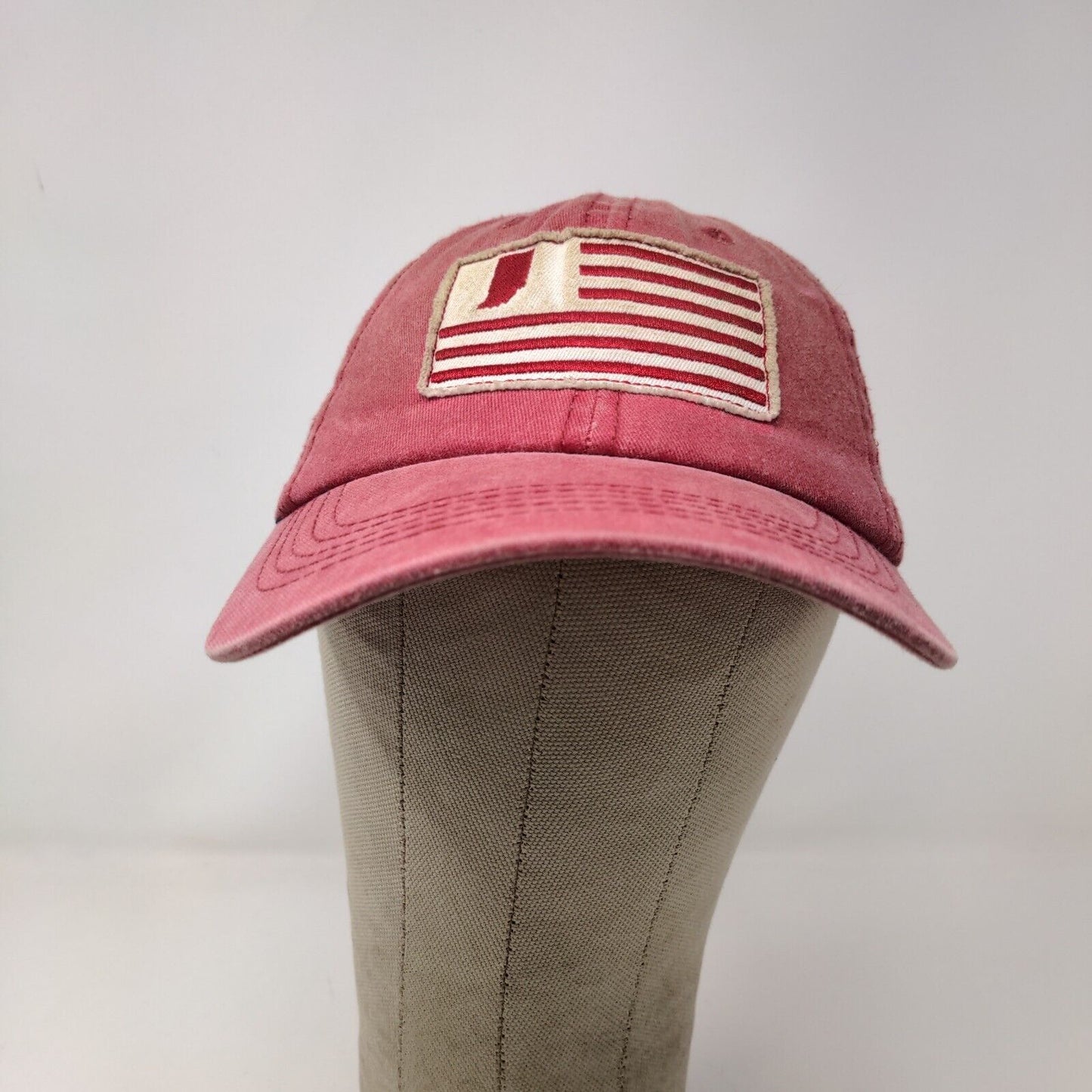 Home Free Men's Slideback Hat Red OSFM Indiana Flag Embroidered Logo