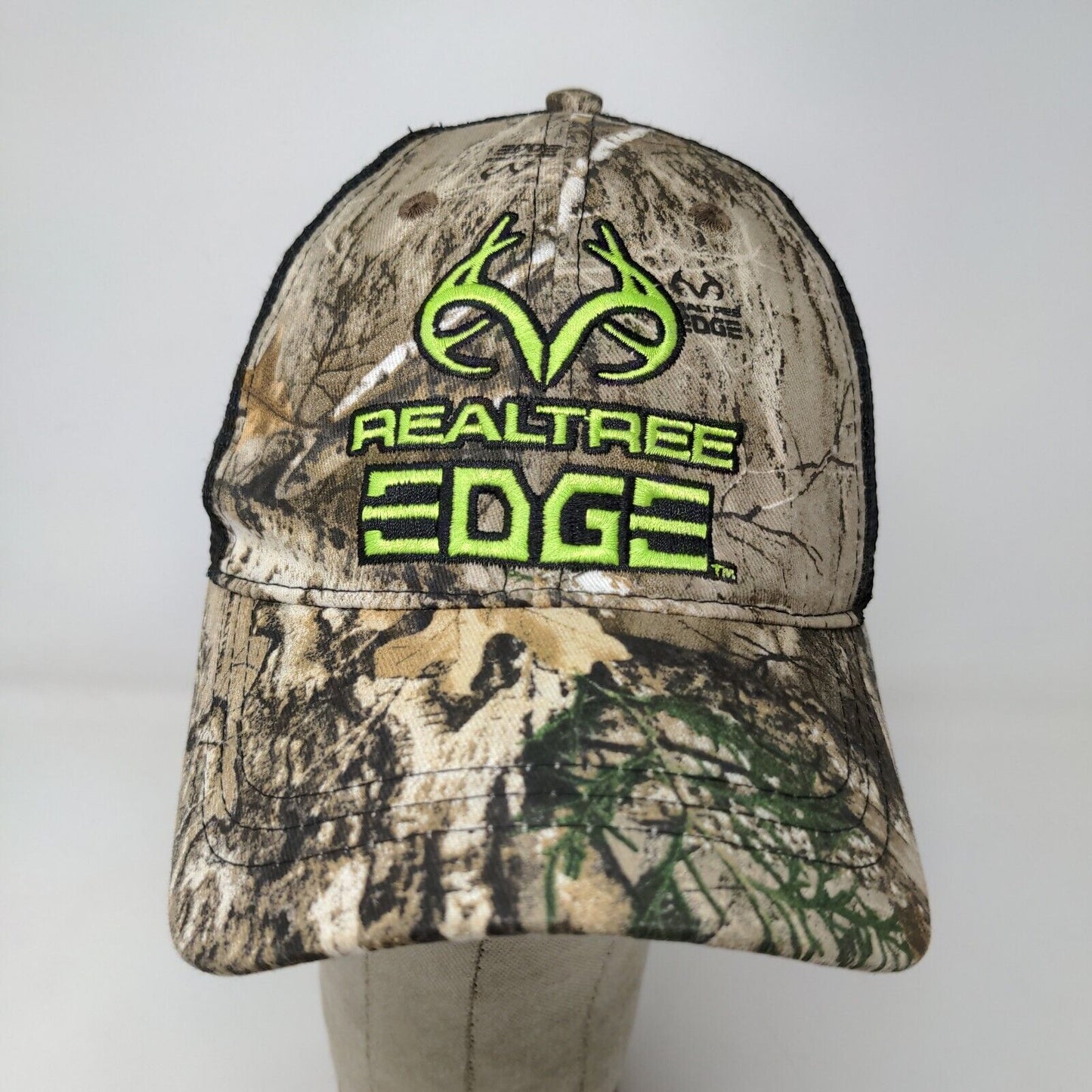 Realtree Edge Men's Snapback Mesh Back Camo Hat Brown OSFM Embroidered Logo