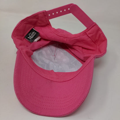 Disney Minnie Mouse Girl's Snapback Hat Pink OSFM Big Print Polyester