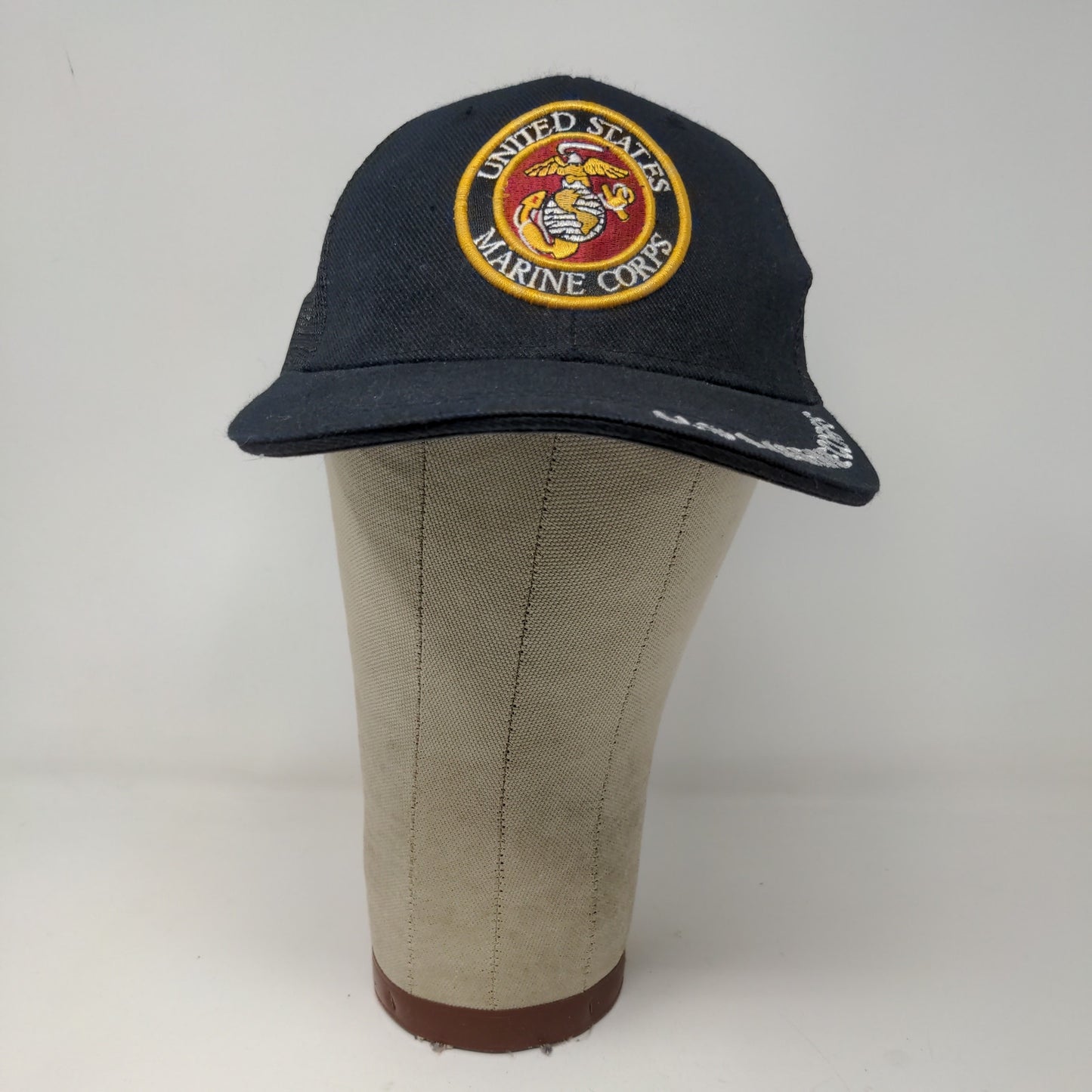 USMC United States Marine Corps Snapback Mesh Back Hat Blue Adjustable