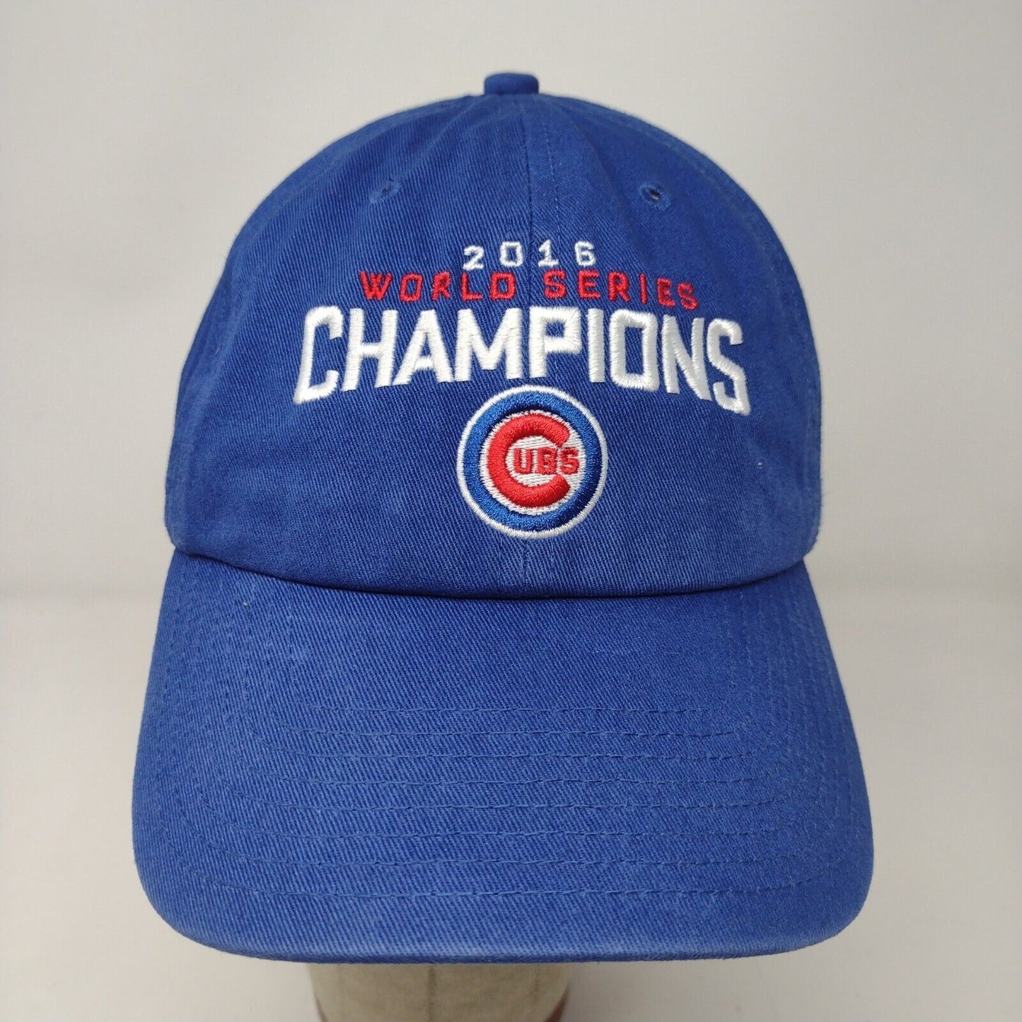 Forty Seven Brand Mens Chicago Cubs 2016 World Series Slideback Hat Blue OS