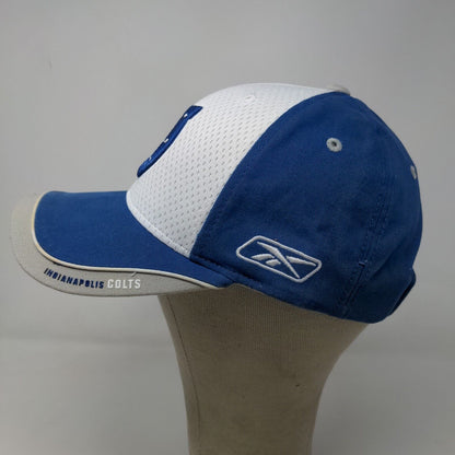 Reebok NFL Equipment Men's Strapback Hat Blue White Indianapolis Colts Logo