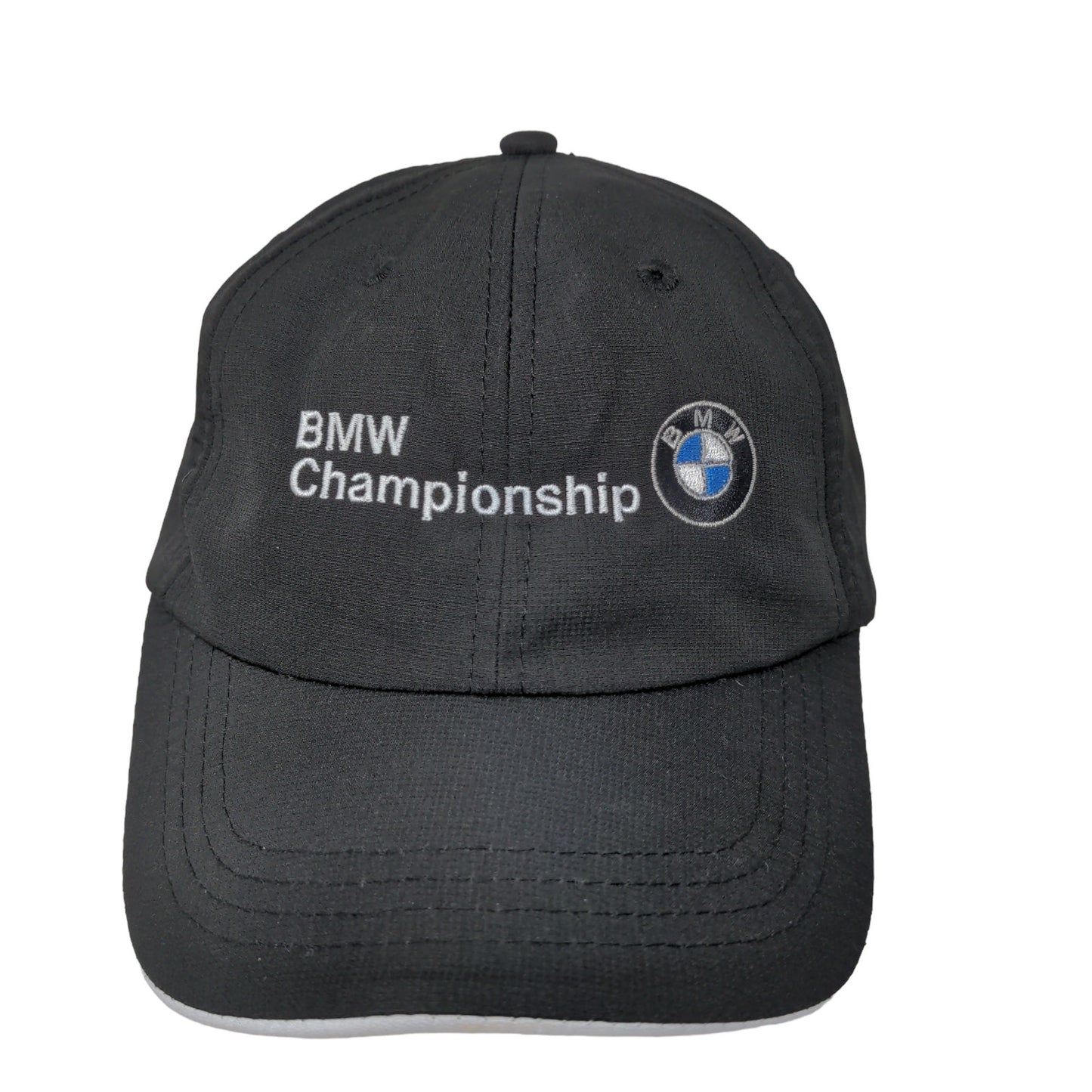 BMW Championship Mens Strapback Hat Black Embroidered Logo Adjustable