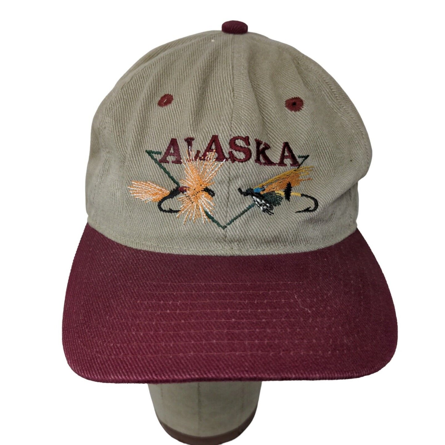 Arctic Circle Enterprises Mens Strapback Brown Adjustable Hat Embroidered Alaska