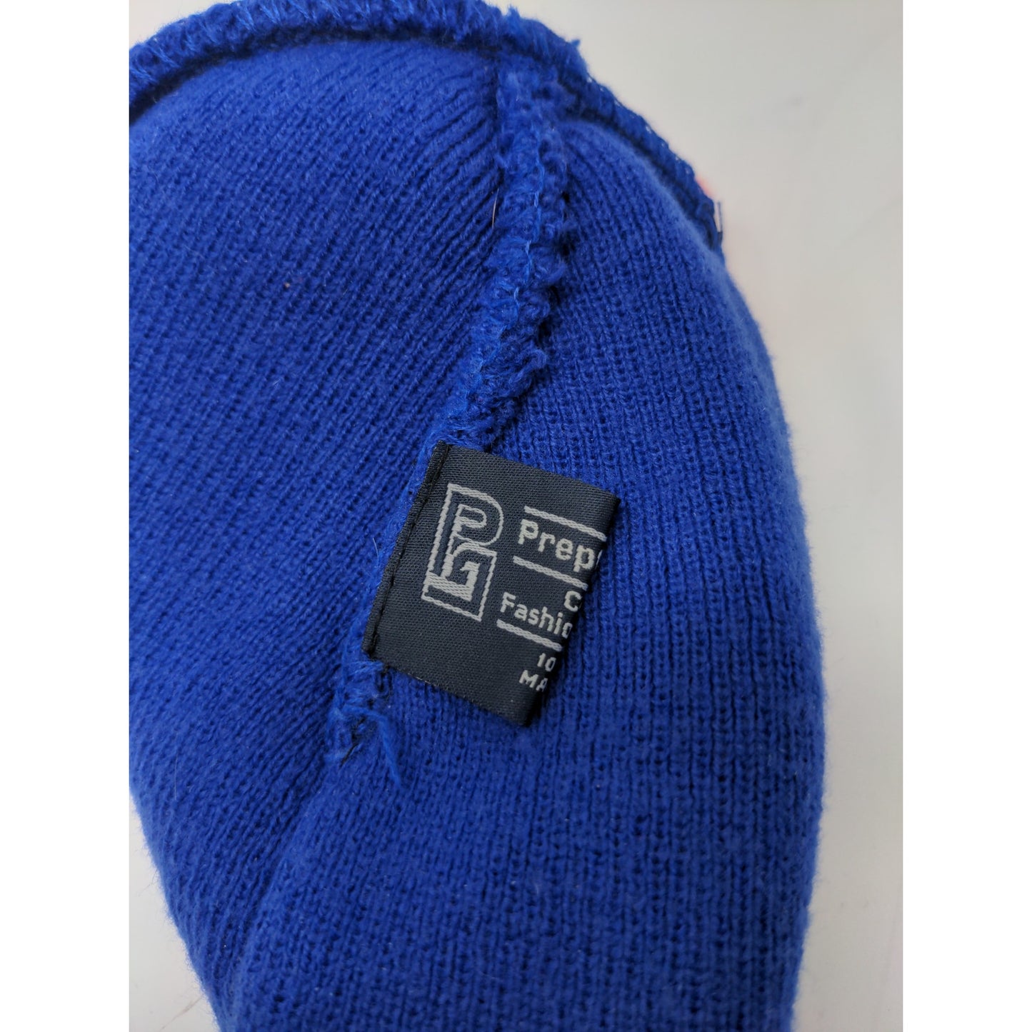 PrepGear Beanie Hat 100% Acrylic Red White Blue Embroidered WB Logo
