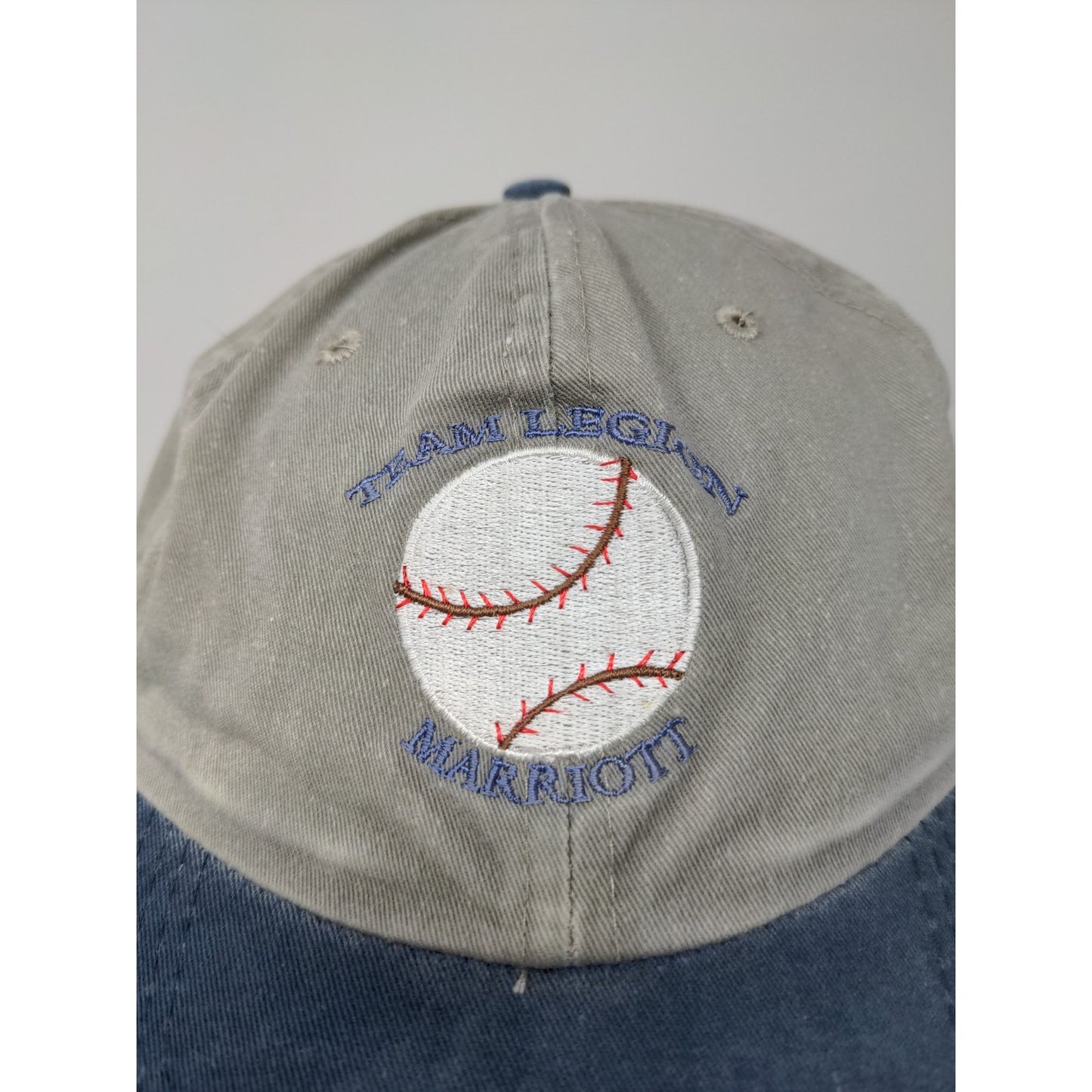 Indiana Team Legion Marriot Slideback Hat Port Authority Adjustable Gray Blue