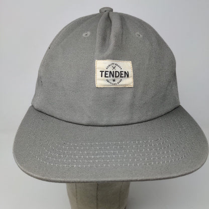 Tenden Slideback Hat Gray Adjustable Patch Logo Cap American Made