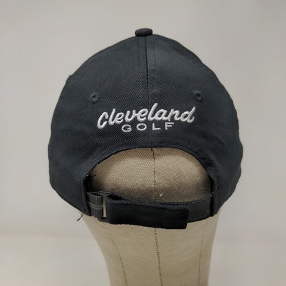 Cleveland Golf Men's Strapback Hat Black Adjustable Embroidered Logo
