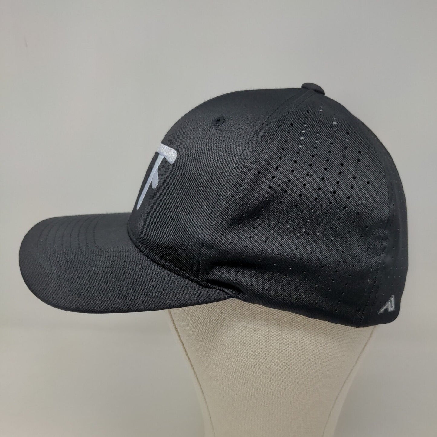 Pacific Headwear Men's Mesh Back Fitted Hat Black Size S-M Style 474F