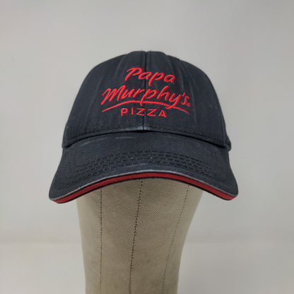 Papa Murphy's Men's Strapback Hat Cap Black Embroidered Logo Employee Uniform