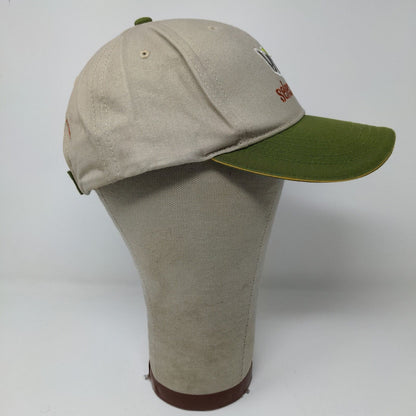 Select Seed Strapback Hat Tan Green Adjustable Embroidered Logo