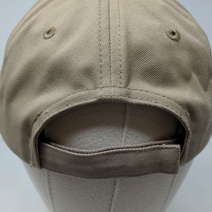 Lands' End Men's Strapback Hat Tan Size OS Embroidered Logo Hopscotch Air