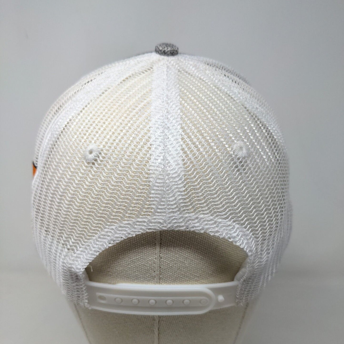 Cap America Men's Snapback Mesh Back Hat Gray White Embroidered Asphalt Logo