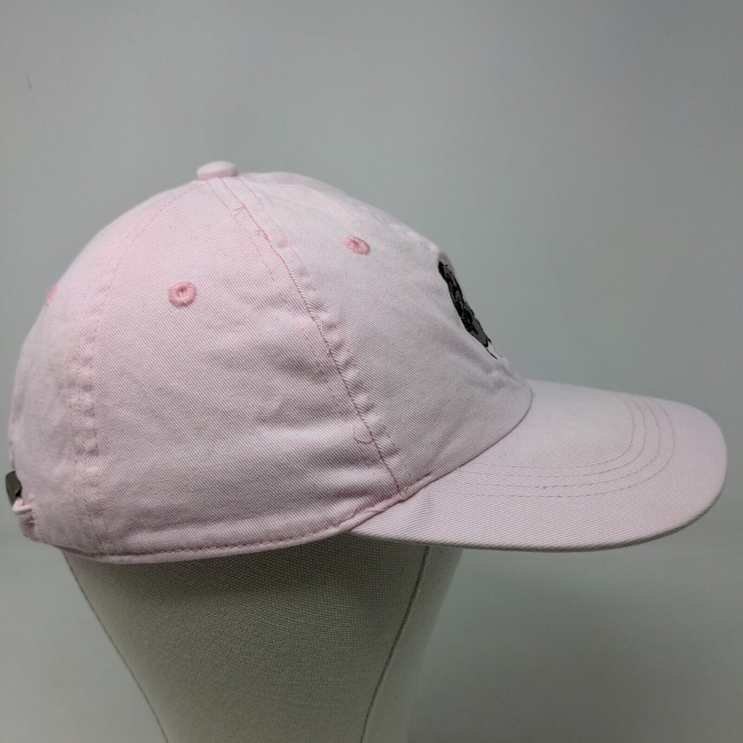 City Hunter USA Women's Slideback Hat Pink Adjustable Embroidered Pug Logo