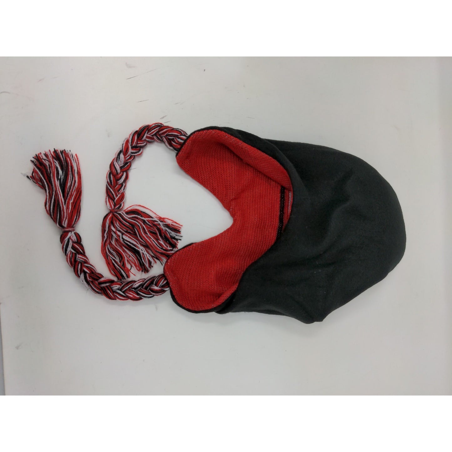 Miami Florida Beanie Hat 100% Acrylic Red & White W/Pom Pom and Strings