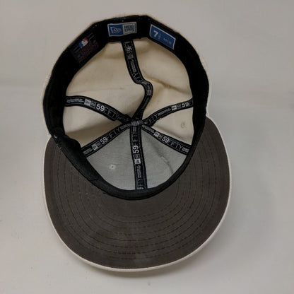 New Era Men's 59Fifty Mens Fitted Hat Cream SZ 7 1/2 60CM Saint Louis Cardinals