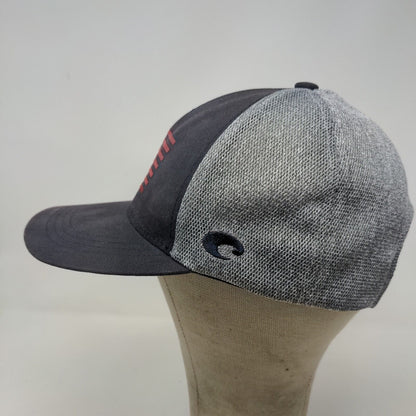 Costa Del Mar Men's Snapback Hat Gray Black 3D Flag Stripe Logo