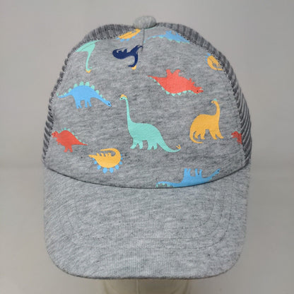 Unbranded Boy's Snapback Hat Gray Mesh Back Dinosaurs Graphic