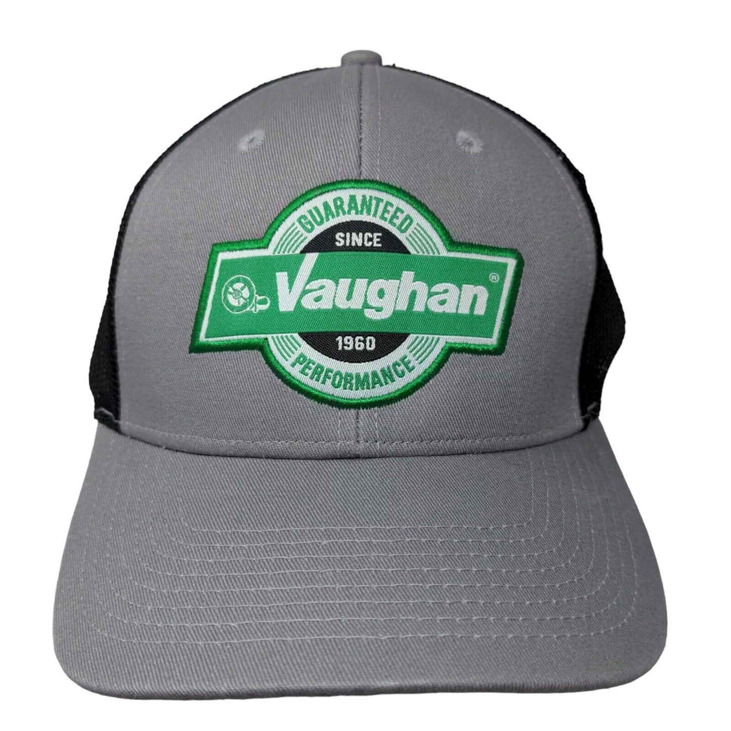 Vaughan Men's Fitted Hat Gray Size L/XL Embroidered Logo Cotton Blend