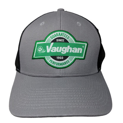 Vaughan Men's Fitted Hat Gray Size L/XL Embroidered Logo Cotton Blend