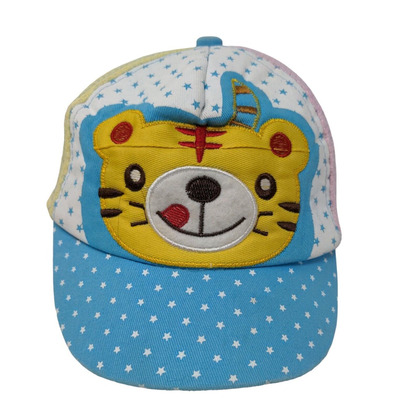 Unbranded Baby Hat Slideback Multicolor Stars Embroidered Lion