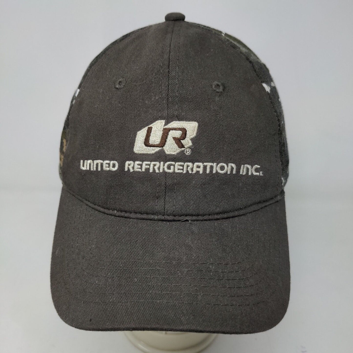 United Refrigeration Men's Strapback Hat Camo Adjustable Embroidered Logo