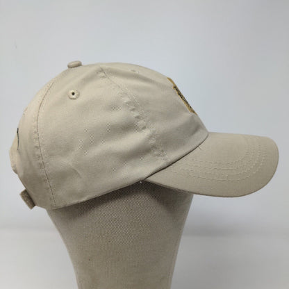 Rock Bottom Mug Club Men's Hat Tan Adjustable Embroidered Logo Slideback