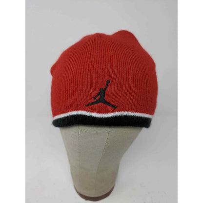 Youth Boys Air Jordan Beanie Hat Jumpman Embroidered Logo Red & Black Size 4/7