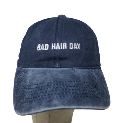 David and Young Men's Slideback Hat Blue OSFM Bad Hair Day Embroidered Logo