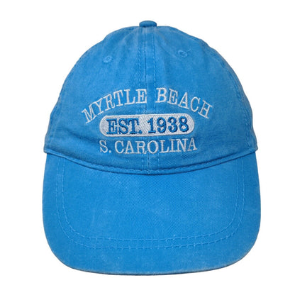 Wings Boy's Strapback Hat Blue Size OSFA Embroidered Myrtle Beach Logo Cotton