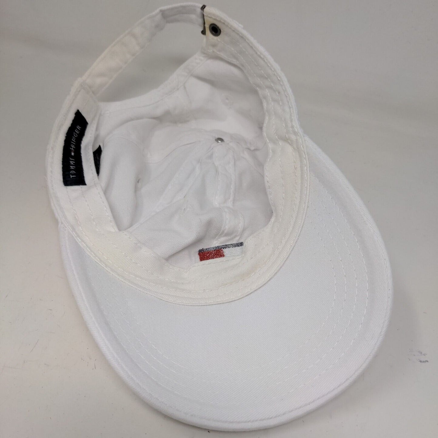 Tommy Hilfiger Men's Slideback Hat White Size OS Embroidered Logo Cotton