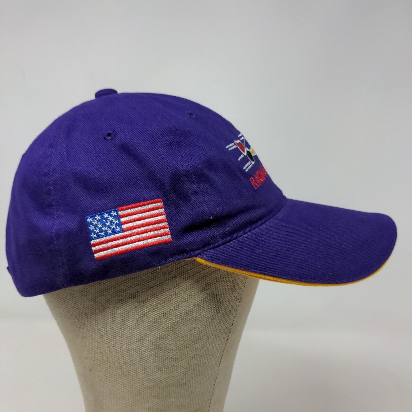 Racing for Kids Men's Strapback Hat Purple OSFA Embroidered Logo