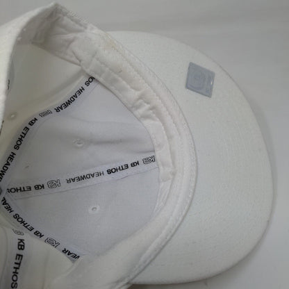 KB Ethos Men's Fitted Hat White Size L 7 3/8 Blank W/Sticker