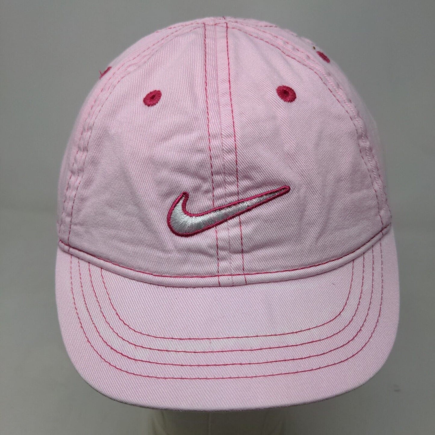 Nike Girl's Strapback Hat Pink Size Toddler Swoosh Logo Embroidered