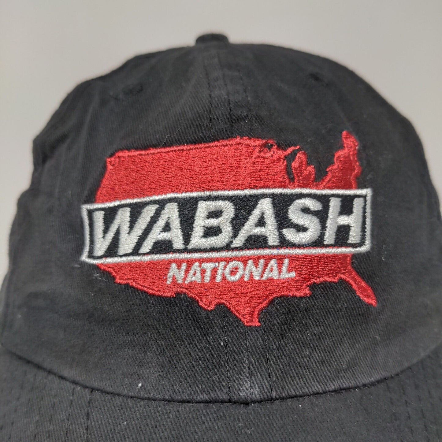 Nissin Wabash National Men's Strapback Hat Black Embroidered Logo