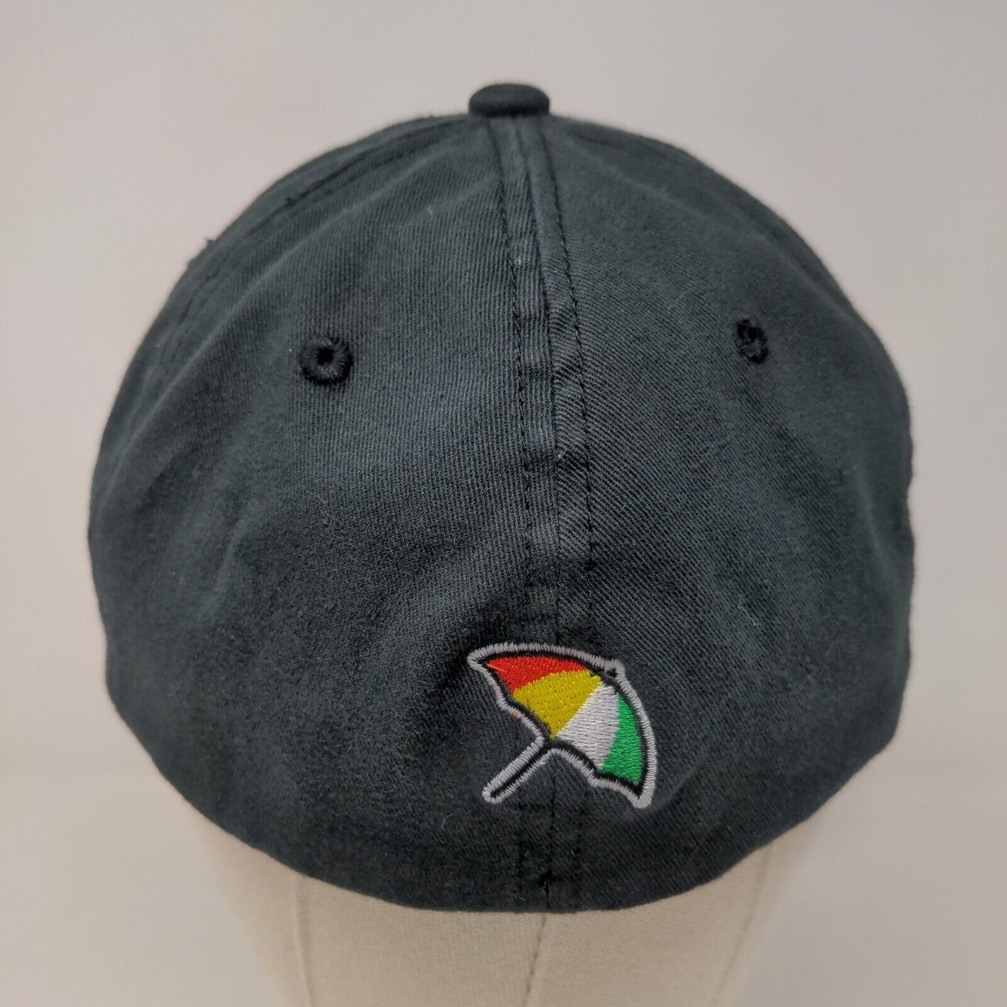 Yupoong FlexFit Men's Fitted Hat Black Size L-XL Embroidered Bell Logo