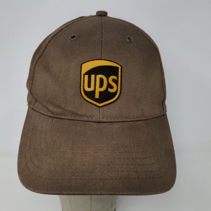 TwinHill Mens Snapback UPS Hat Brown Adjustable Logo PolyCotton