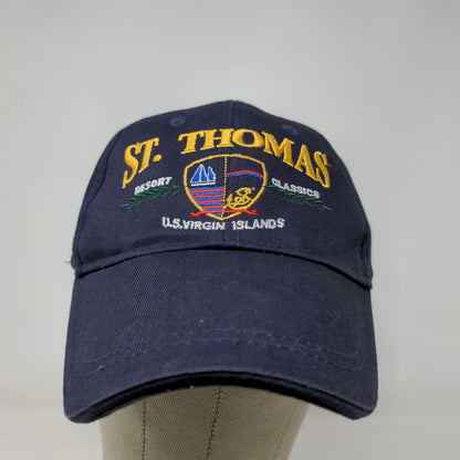 Captain's Corner Men's St. Thomas U.S. Virgin Islands Strapback Hat Blue 58CM