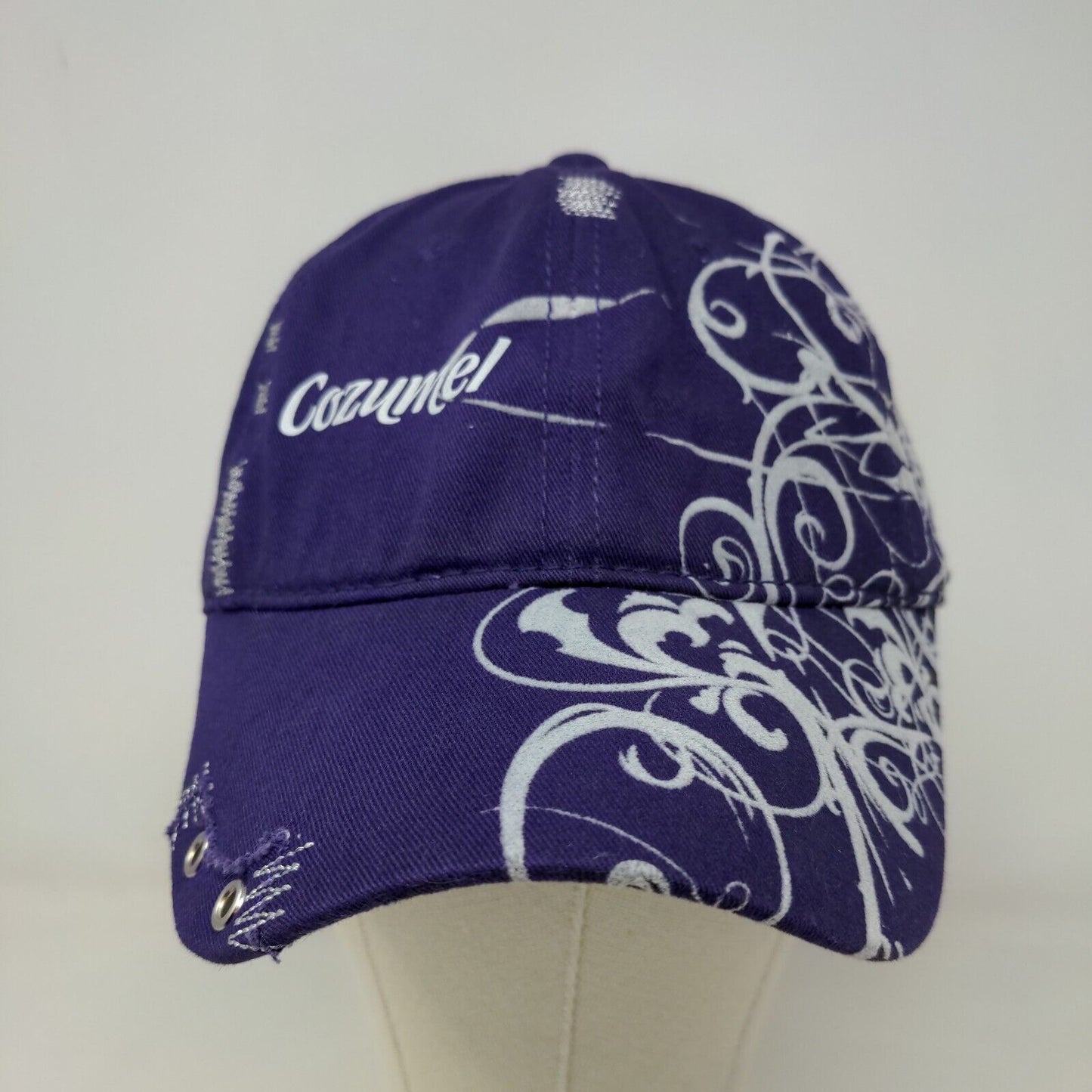 DKPS Men's Strapback Hat Purple Adjustable Cozumel Mexico Vacation Tourist Cap