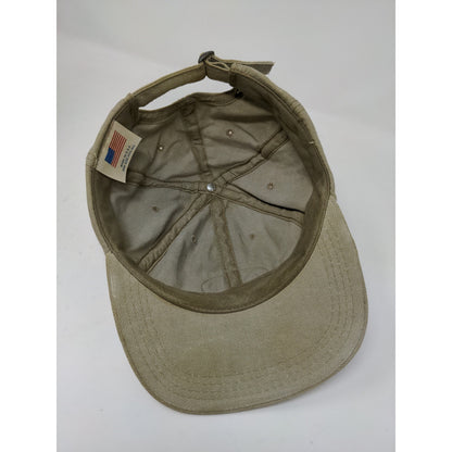 Vintage BL Bud Light Slideback Hat Made in USA OSFA Cap Patch Logo Tan
