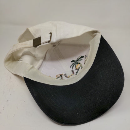 Unbranded Men's Slideback Hat White Aruba Embroidered Colorful Logo