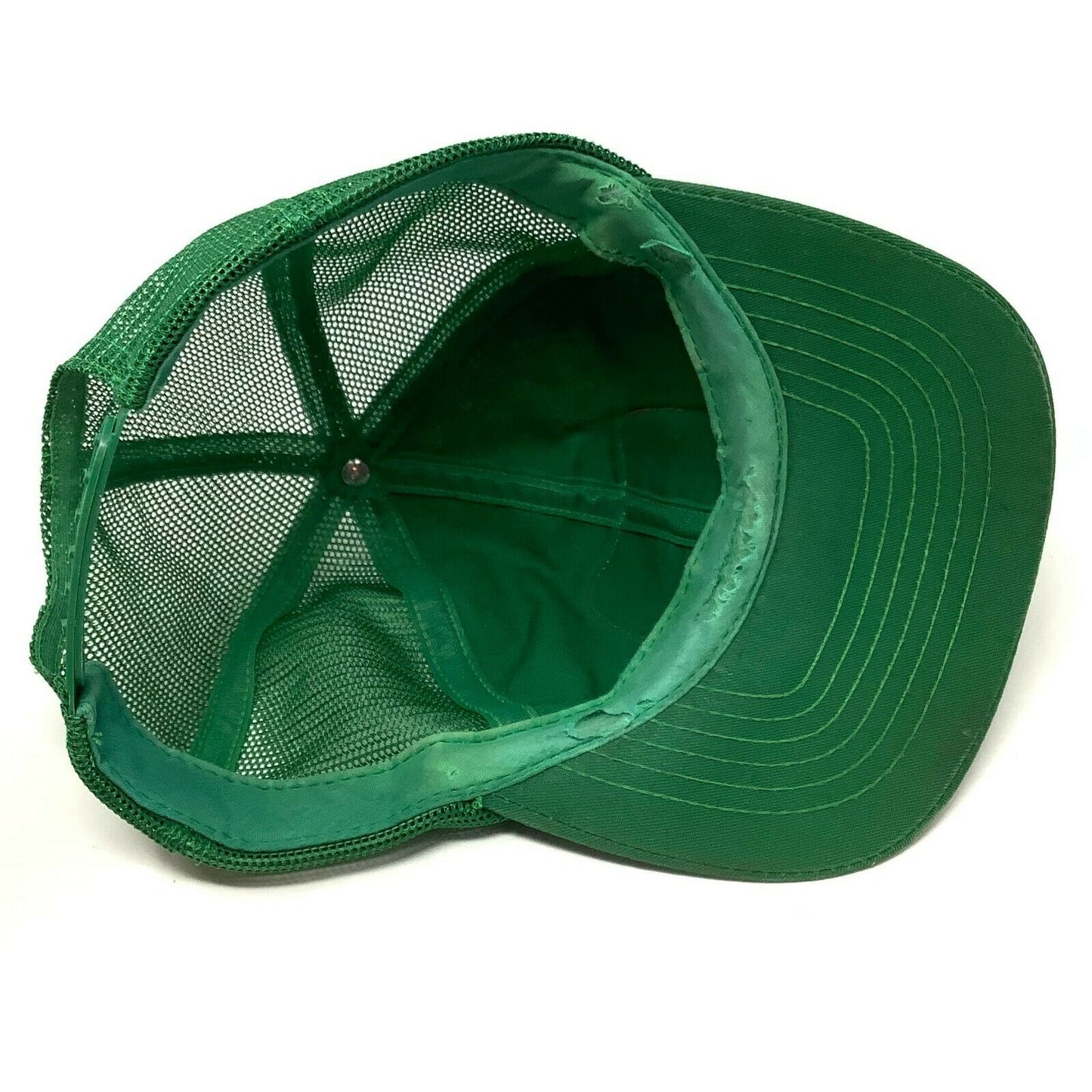 VTG John Deere SnapBack Mesh Back Hat Embroidered Logo Green Swingster Made USA