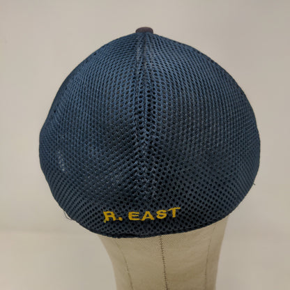 New Era Men's Fitted Hat Blue L/XL Mesh Back CSVH Fire Dept Embroidered Logo