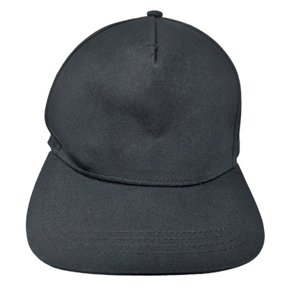 Unbranded Men's Snapback Hat Black Blank Size OSFA Vent Holes Cotton